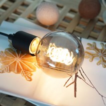 공간LED DS LED 에디슨전구 스파이럴 G95 4W 스모키블랙