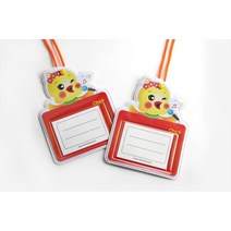 유치원 아기이름표 네임카드 병아리명찰 영유아 체험 학습 아기명찰 어린이집 야외, 모양10개랜덤