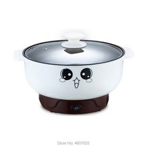 220v 다기능 전기 밥솥 가열 팬 전기 요리 냄비 기계 전골 국수 쌀 계란 수프 기선 요리 냄비, 흰색 220v, 에게, 22cm