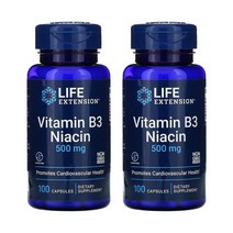 1+1 라이프익스텐션 비타민B3 니아신 나이아신 500mg 100캡슐