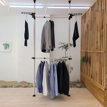 국산 튼튼한 38파이 2단 옷걸이행거 폴행거 _ 239599ea