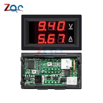미니 디지털 전압계 전류계 dc 0 -100vdc 7 -110 10a 전압 전류계 테스터 감지기 0.28 듀얼 led 디스플레이 자동차 자동차, 7-110v 레드 레드