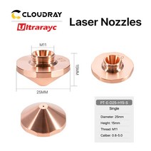 Ultrarayc-Bodor 파이버 레이저 노즐 싱글 & 더블 레이어 Dia.25mm H15mm M11 Precitec 파이버 레이저 커팅 헤드용, [03] Single Chrome Layer, [09] 3.0mm