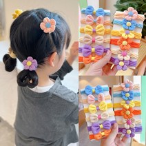 유아동 무매듭 무팁 안아픈 고무줄 머리끈 아기 여아 헤어끈 6개 세트