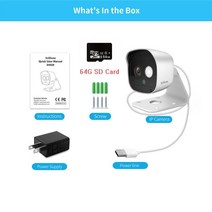 아파트현관cctv 코멕스인터폰 도어락Srihome-SH029 3.0MP 미니 IP 카메라 스마트 홈 와이파이 실내 IR 나, 04 Camera 64G Card_01 EU 플러그