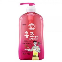 트리오 홍초를 담은 주방세제 용기 700ml