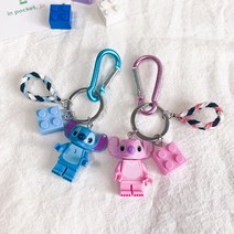 [인포켓주] 스티치 커플 레고키링 / 핸드메이드 키링 키홀더 열쇠고리 이니셜키링 케이스 제작
