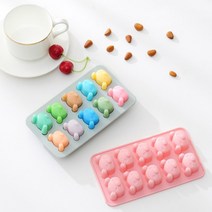 강아지 간식 만들기 모양 틀 얼음틀 키트 곰돌이 실리콘 베이킹 몰드 아이스트레이, 핑크