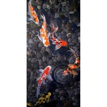 세로형 우드 직소퍼즐 기운이 넘치고 복을 부르는 잉어도 연꽃 그림 스트레스 해소 집순이 취미 성인용 감압 장난감, c, 1000조각