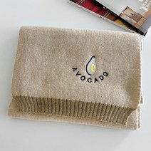 우드피카 아보카도 자수 배색 머플러 5컬러