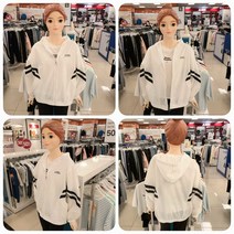 에꼴리에 22년 여름신상 ##대박세일~ 얇은 얼룩방지원단## 인기최고! 주니어 여아용 미세먼지 햋빛차단! 장마철 필수! 낙낙한핏의 편안하고 코디가 쉬운 배색 사선라인 후드점퍼