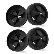 2팩 쓰레기 처리기 스플래시 가드 9.5cm(3 3/8인치) QCB-AM 싱크 배플 교체 부품 InSinkErator Evolution 시리즈용 탈착식 저소음 칼라 배수 플러, Black-4 Pack