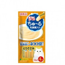 이나바 고양이 챠오츄르 간식, 유산균 닭가슴살(233노랑), 4팩
