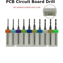 저렴한 10 개/대 0.1mm ~ 1.5mm 텅스텐 강철 카바이드 PCB 미니 드릴 비트 인쇄 회로 기판 CNC 기계, 05 PCB 0.2mm 10PCS