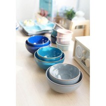 국산 세련 감각 그라데이션 공기 대접 주방소품 주방잡화 국그릇, 대접/그레이