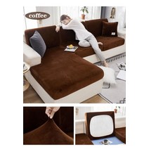 소파 돌 쇼파 카우치 리클라이너 천갈이 가죽 패드 매트 5 6 인용 리폼 천 커버 링 벨벳 탄성 세트 거실 플러시 가구 코너 슬립 탄성 2 및 3 인승 쿠션, 45x45 베갯잇-1pc, 08