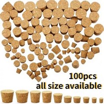 100pcs 상단 직경 7.5mm 30mm 나무 코르크 실험실 테스트 튜브 마개 주전자 푸딩 병 모자 뷰렛 플러그, 26x17x35mm