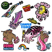 캠퍼피셔 낚시스티커 태클박스 커스텀 방수 낚시가방꾸미기 에깅시리즈, 06.돌격에기