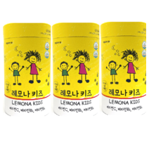 경남제약 레모나 키즈 100정 어린이 비타민c 레몬맛 츄어블, 3개, 370g