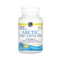 Nordic Naturals Arctic Cod Liver Oil 노르딕 네츄럴스 북극 코드리버오일 레몬맛 250mg 90 소프트젤, 1개, 기본