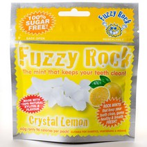 Fuzzy Rock 퍼지락 자이리톨 크리스탈 무설탕 사탕 캔디 레몬 40g 10팩