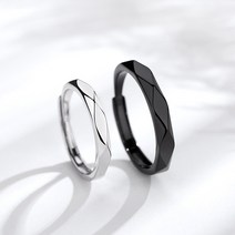 MOA 커플링 반지 오픈 반지 925실버 순은 프리사이즈 남녀공용 남+여 한쌍