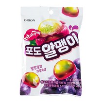 오리온 마이구미 포도알맹이 67g 젤리 제리 사탕 곤약 양갱 과자, 단품, 단품