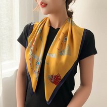 뉴타임즈 연예인스타일 실크 스카프 작은 스카프 캐주얼 오피스룩 아나운서룩