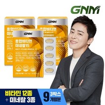 [KT알파쇼핑]GNM 멀티 종합비타민 미네랄 15종 3박스 (총 9개월분), 상세페이지참조, 특대