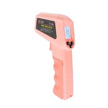 아쿠바 적외선 온도계 디지털 레이저 CS304 온도 측정기 -50~380도 방사율값 조절 0.1도 비접촉식 CS-304, 핑크, 1개