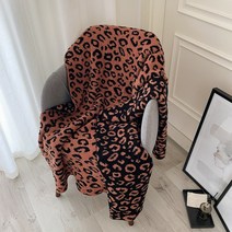 무릎담요 아크릴 무릎 호피 무늬 양면 니트 케이프 담요 캠핑 야영 휴대용담요
