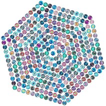 Hicarer 12mm 모자이크 타일 유리 자갈 혼합 색상 하프 라운드 플랫백 카보숑 DIY 반지 목걸이 펜던트 주얼리용 플랫 구슬 꽃 돔 보석 (매력적인 스타일 300피스)