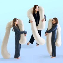 푹신빵빵 U자바디필로우 특대 솜노스 4m 바디필로우1p커버2p, 시티그레이 바디필로우1(본체+커버)+어반베이지 커버2