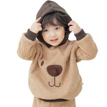 까꿍놀이터 부클곰후드티 유아동용 뽀그리 후드 국내제작