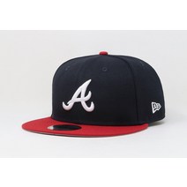 New Era 9Fifty Basic Snapback 뉴에라 950 남성 캡 MLB 베이직 애틀랜타 브레이브스 투톤 네이비 블루 스냅백 모자