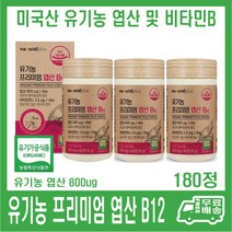 미국산 유기농 프리미엄 엽산b2 60정 내츄럴플러스 600ug 오가닉 엽산, 내츄럴플러스 유기농 프리미엄 엽산 180정, 1개