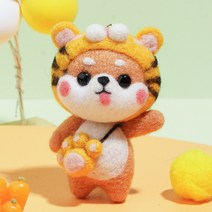 DIY 동물친구 양모펠트 키트(어흥시바견) 인형만들기, 상세 참조
