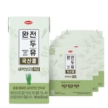 한미 완전두유 국산콩 새싹보리 저당, 190ml, 48개