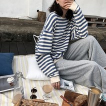 가을 긴 소매 루즈핏 귀여운 얇은 스웨트 셔츠