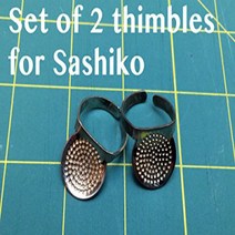 Sashi.Co A Set of Two Sashiko Round Shape Thimble null, 1
