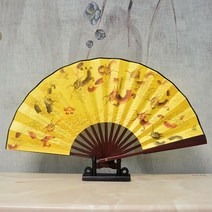 접이식 차이나 남성 비단부채 주문제작 클래식 선풍기 에어 화이트 포토 댄스 일용 선물 793224843, 1, 블루 8인치 구룡