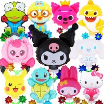 국산 캐릭터 바람개비풍선 피카츄 아기상어 하츄핑 뽀로로, 에디