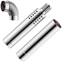 기름 보일러 연통 고온 배관 부속 가스 배기관 60mm, 100 60 스테인레스 연장 튜브 15cm