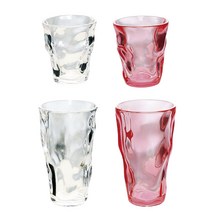 PC 아이스컵 안깨지는 플라스틱 물컵 업소 식당 카페, 500ml (ds-9331), 적색