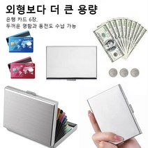 비즈니스 메탈 카드 홀더 컬러 수납 카드 케이스 도난 방지 브러시 카드 케이스 명함 케이스 스테인리스 디가우징 카드 케이스, 블루