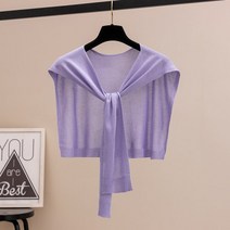 스카프 숄 니트 어깨 걸치는 레이어드 페이크 가디건