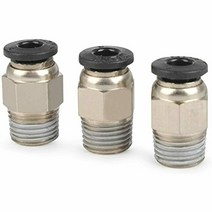 PTFE Straight Pneumatic Connector Male Stainless Steel Thread Tube 10 Pcs, 한개옵션0