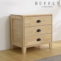 버플리 모닝 원목 600 3단 서랍장, 단품