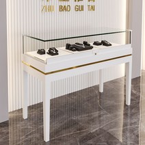 쥬얼리 진열장 보석 악세사리 귀금속 강화유리 진열대, 120x50x90cm (화이트/블랙 택1)