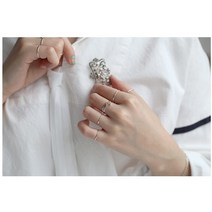 5set 이동욱 반지 실반지 925실버 은반지 레이어드 가드링 패션반지 18k 도금